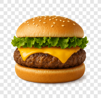 Beef Cheese Burger PNG Transparent Clipart Free Download