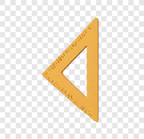 Transparent triangle ruler PNG for measuring and geometry
