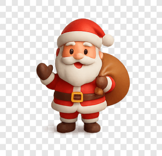 Santa Claus standing and smiling PNG